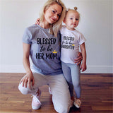 2017 Family Matching Girls Clothing T-Shirt MOM Women DAUGHTER Tops Women Infant Kids Girls Tee Tops