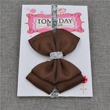 22 color new Baby hair bow flower Headband Silver ribbon Hair Band Handmade DIY hair accessories for children newborn toddler