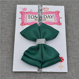 22 color new Baby hair bow flower Headband Silver ribbon Hair Band Handmade DIY hair accessories for children newborn toddler