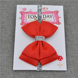 22 color new Baby hair bow flower Headband Silver ribbon Hair Band Handmade DIY hair accessories for children newborn toddler