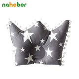 Baby Pillow Baby Room Decoration Anti Flat Head Nursing Pillow For Infant Crown Shape Pillow For 0-2 Years Kids 1 Pieces