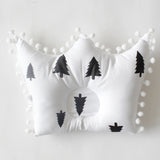 Baby Pillow Baby Room Decoration Anti Flat Head Nursing Pillow For Infant Crown Shape Pillow For 0-2 Years Kids 1 Pieces