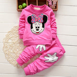 2017 Newborn Baby Girls Clothes Set Cartoon Long Sleeved Tops + Pants 2PCS Outfits Kids Bebes Clothing Childrens Jogging Suits