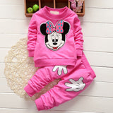 2017 Newborn Baby Girls Clothes Set Cartoon Long Sleeved Tops + Pants 2PCS Outfits Kids Bebes Clothing Childrens Jogging Suits