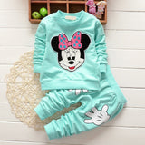2017 Newborn Baby Girls Clothes Set Cartoon Long Sleeved Tops + Pants 2PCS Outfits Kids Bebes Clothing Childrens Jogging Suits