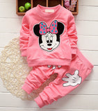 2017 Newborn Baby Girls Clothes Set Cartoon Long Sleeved Tops + Pants 2PCS Outfits Kids Bebes Clothing Childrens Jogging Suits