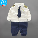 Newborn Baby Boy Rompers 100% Cotton Tie Gentleman Suit Bow Leisure Body Suit Clothing Infant Jumpsuit Toddler Boys Clothes