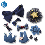 MISM 10pcs Headwear Set Children Accessories Ribbon Bow Hair clip Hairpins Girls Princess Headdress Crown  Cute Rabbit Hair Grip