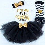 Baby Girl 1st Birthday Outfit Girls Home Outfit first baby clothing Tutu Sets Baby Girl Shirt romper headband pant bebes