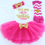 Baby Girl 1st Birthday Outfit Girls Home Outfit first baby clothing Tutu Sets Baby Girl Shirt romper headband pant bebes