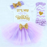 Baby Girl 1st Birthday Outfit Girls Home Outfit first baby clothing Tutu Sets Baby Girl Shirt romper headband pant bebes