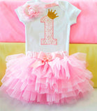 Baby Girl 1st Birthday Outfit Girls Home Outfit first baby clothing Tutu Sets Baby Girl Shirt romper headband pant bebes