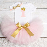 Baby Girl 1st Birthday Outfit Girls Home Outfit first baby clothing Tutu Sets Baby Girl Shirt romper headband pant bebes