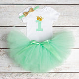 Baby Girl 1st Birthday Outfit Girls Home Outfit first baby clothing Tutu Sets Baby Girl Shirt romper headband pant bebes