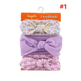 Gootrades 3PCS/Set Fashion Kids elastic hair band Girls Mix Styles Dots Knotted Headwear Flower Bowknot turban Hair Accessories
