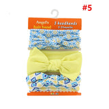 Gootrades 3PCS/Set Fashion Kids elastic hair band Girls Mix Styles Dots Knotted Headwear Flower Bowknot turban Hair Accessories
