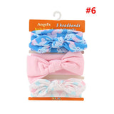 Gootrades 3PCS/Set Fashion Kids elastic hair band Girls Mix Styles Dots Knotted Headwear Flower Bowknot turban Hair Accessories