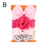 Gootrades 3PCS/Set Fashion Kids elastic hair band Girls Mix Styles Dots Knotted Headwear Flower Bowknot turban Hair Accessories