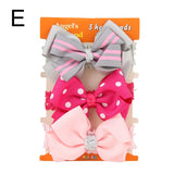Gootrades 3PCS/Set Fashion Kids elastic hair band Girls Mix Styles Dots Knotted Headwear Flower Bowknot turban Hair Accessories