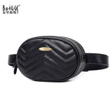 BRIGGS Brand Women Wavy Lines Waist Belt Bag Fashion Circular Chest Bags Small Women Shoulder Bag Travel Bag Waist Pack 2018 New