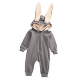2016 Newborn Infant Baby Girl Boy Clothes Cute 3D Bunny Ear Romper Jumpsuit Playsuit Autumn Winter Warm Bebes Rompers One Piece
