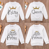 Parent-Child T-shirts Family Matching Clothes Mom Dad Baby Kid Long Sleeve Tops Family Letter Printed T-Shirt Summer Family Look