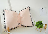 Baby Pillow Decorate Baby Room Decor Bow Tie Pom pom 30*25cm Kids Car Sofa Cushion Decorative Pillows cotton Baby Doll Toys