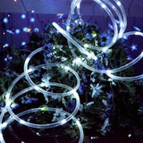 10m 100 LEDs Rope Tube String Lights Solar Power Xmas New Year Lamps Outdoor Garden Waterproof Light Decor Decorative String